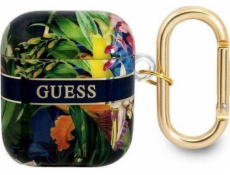 Ochranné pouzdro Guess Flower Strap Collection pro AirPods modré