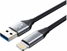 Montis USB-A - Lightning kabel 2 m černý (MT047)