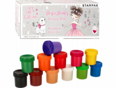 Starpak PLAK PAINTS 12COL 20ML BALERINA STK FOL 6/24