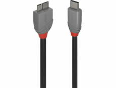 Lindy USB-C - micro-B USB kabel 3 m černý (36623)