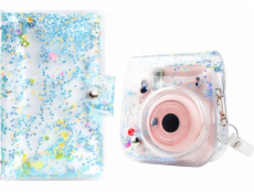 LoveInstant Cover Case for Fuji Fujifilm Instax Mini 11 + Album / Sequins Blue