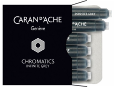 Šedé inkoustové cartridge Caran d`Arche Chromatics, 6 kusů