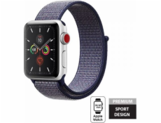 Nylonový pásek Crong Crong – sportovní pásek Apple Watch 38/40 mm (půlnoční modrý)