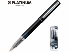 Plnicí pero Platinum Platinum Prefounte Graphite Blue, M, v plastovém obalu, na blistru, tmavě modrá