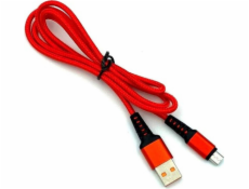 Denmen USB-A - microUSB USB kabel 1 m červený (29353)