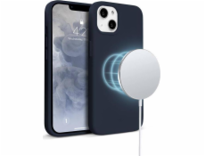 Barevný kryt Crong Crong magnetický – pouzdro iPhone 13 MagSafe (námořnická modrá)