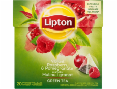 Lipton Green Tea zelený čaj Malina a granátové jablko 20 sáčků 28g