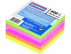 Donau Sticky notes 76x76mm neonové 400 karet. (14K040X)