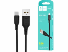 Denmen USB-A - microUSB USB kabel 1 m černý (29348)