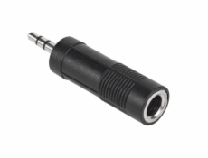 AV adaptér LechPol Jack 3,5 mm - Jack 6,3 mm černý (ZLA0283S)