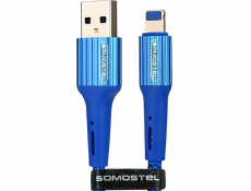 Somostel USB-A - Lightning kabel 1 m Modrý (25928)