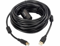 USB MicroConnect USB-A - USB-B kabel 15 m černý (USBAB15B-ACTIVE)