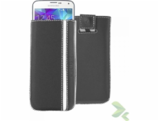 Valenta Valenta Pocket Stripe - Kožené pouzdro pro Samsung Galaxy S5, Sony Xperia Z a další (černé)