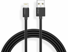 T-Phox USB-A - Lightning USB kabel 2 m Černý