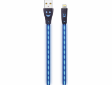 USB kabel 2GO 2GO USB Ladekabel sw mit blauer LED-Beleuchtung 100cm sv.