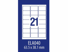 Avery Zweckform LABEL ZF ECONOMY 63,5X38,1MM 040 100ARK LABEL E100 ELA040 - ELA040