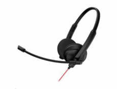 CANYON konferenční headset HS-07, tenký, kompaktní, USB zvuková karta s ovladačem pro hovory, 3.5mm jack, černý