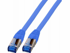 Patch kabel EFB RJ45 S/FTP, Cat.6A, Cat.7 RohCable TPE superflex, 0,15m, modrý (K5525FBL.0.15)