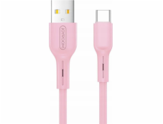 Joyroom USB kabel JOYROOM CABLE BAREVNÝ TYP-C 1M RŮŽOVÁ, S-M357S