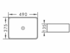 Umyvadlo DOMOLETTI ACB8025, 480×375 mm