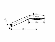 Sprchová hlavice Hansgrohe Croma E 26815340, černá, 110 mm