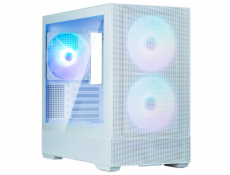 Zalman skříň P30 AIR White / miniT / 3x140mm fan ARGB / USB 3.0 / USB-C / temperované sklo / mesh panel / bílá