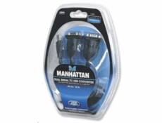 MANHATTAN převodník z USB na 2x sériový port (USB AM/DB9M(2), RS232)