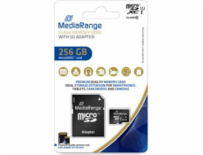 MediaRange MEMORY MICRO SDXC karta 256GB UHS-1/W/ADAPTÉR MR946 MEDIARANGE