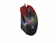 A4tech Bloody W60 Max Activated, RGB podsvícená herní myš, 12000 DPI, USB, černá/červená