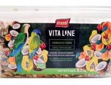 Vitapol Vithaine Full -Porcue Food for Konur, Monk a další středně velké papoušky, kbelík 2,2 kg