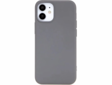 OEM mäkké silikónové púzdro na iPhone 12 (5.4), šedé
