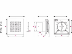 AWENTA FAN BOTHAL FAN WPAB110ZT PULSAR FI100MM 110 M3/H 9W 230V s časovačem a kontrolovat bílý ventil ventilu