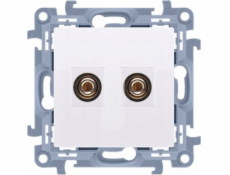 Příslušenství Kontakt-Simon - Simon10 Jeden reproduktorový konektor - 1 reproduktorový sloup (modul). Průřez kabelu pro výstup 6 mm2 bílá CGL2.01/1