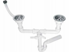 MC Alpine Siphon Siphon Double Pipe Sink 3,5x50mm s připojením pračky nebo myčkou nádobí, přenos [18]