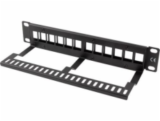 Lanberg Patch panel 1U 10 Blank 12x keystone slot Černá (PPKS-9112-B)