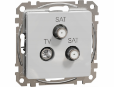 Schneider Electric Sedna Design, TV/SAT/SAT koncová zásuvka (4dB), stříbrný hliník