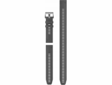 Silikonový pás pro QuickFit 22 zápěstí (šedá / stříbrná spona) (010-13113-00)