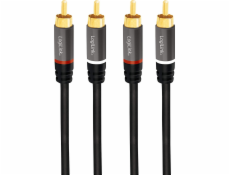 LogiLink RCA (Cinch) x2 - RCA (Cinch) x2 kábel 1,5 m čierny (CA1203)