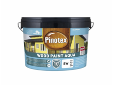 Emulsiniai dažai Pinotex Wood Paint Aqua, balti, 9 l