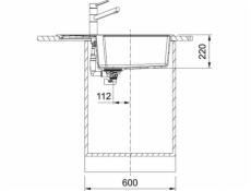 Plautuve Urban 114.0682.565 granitas 50x78x20cm