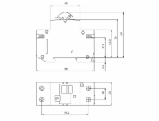 Sroves nuotekio rele KZS-2M (B 25A; 6kA; 30mA A; 1P+N)