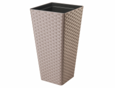 Hrniec FORM PLASTIC RATTAN SLIM, O 29 cm, hnedý