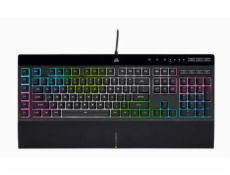 Klaviatura Corsair K55 RGB PRO XT EN, juoda