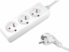 Plastrol Prodlužovací kabel 3-zásuvka w/u 10A 5m /OMY 3x1/ bílý PS-370 - W-97476