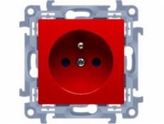 Kontakt-Simon Simon 10 Jednozásuvková zásuvka s uzemněním a proudovými uzávěry, červená 16A CGZ1CZ.01/22