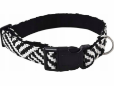 Barry King King Psa Collar, s odolnou látkou, aztéckým vzorem, bílými a černými pruhy, 1,9x35-50 cm