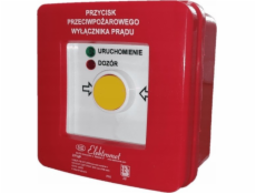 Tlačítko požáru. N/T 2 proudové stopy 12A R-Z PRZEMACodny Diode CZERW/ZIEL 230V AC/230V AC PPWP-1S A/4 904400