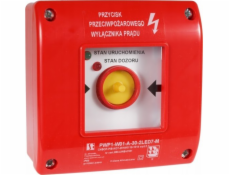 Tlačítko proudového spínače PWP1 Spamel Manual PWP1 (1NO a 1NC) s kladivem a se zeleným/červeným certifikátem PWP1-W01-2-2led11-M