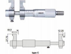 Veľkosť MIKROMETER 75-100 INT. DOKONČIŤ TYP-C