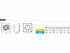Odtahový ventilátor WAVE WAV120H Awenta